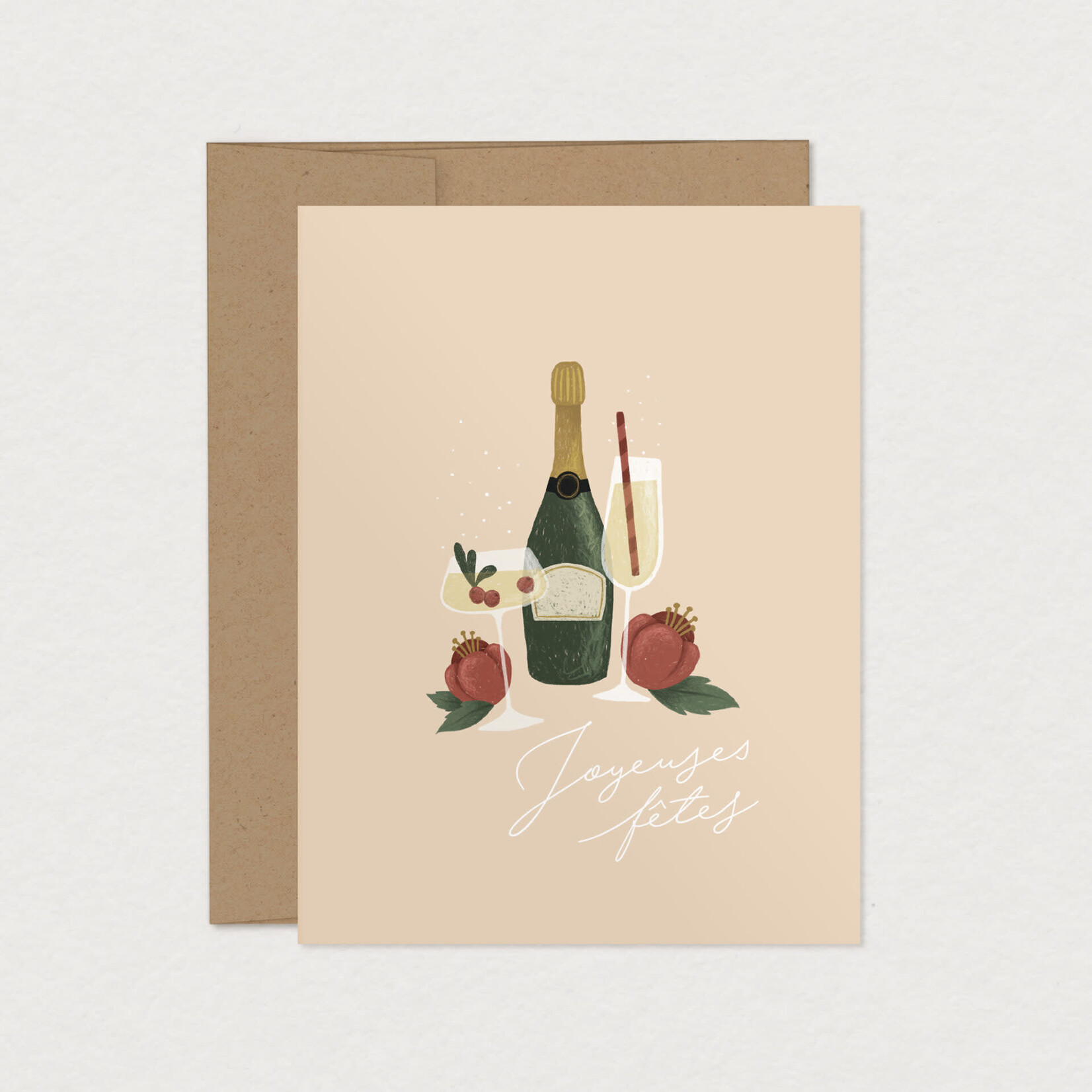 Mimosa Carte de souhaits A2 – Bulles festives