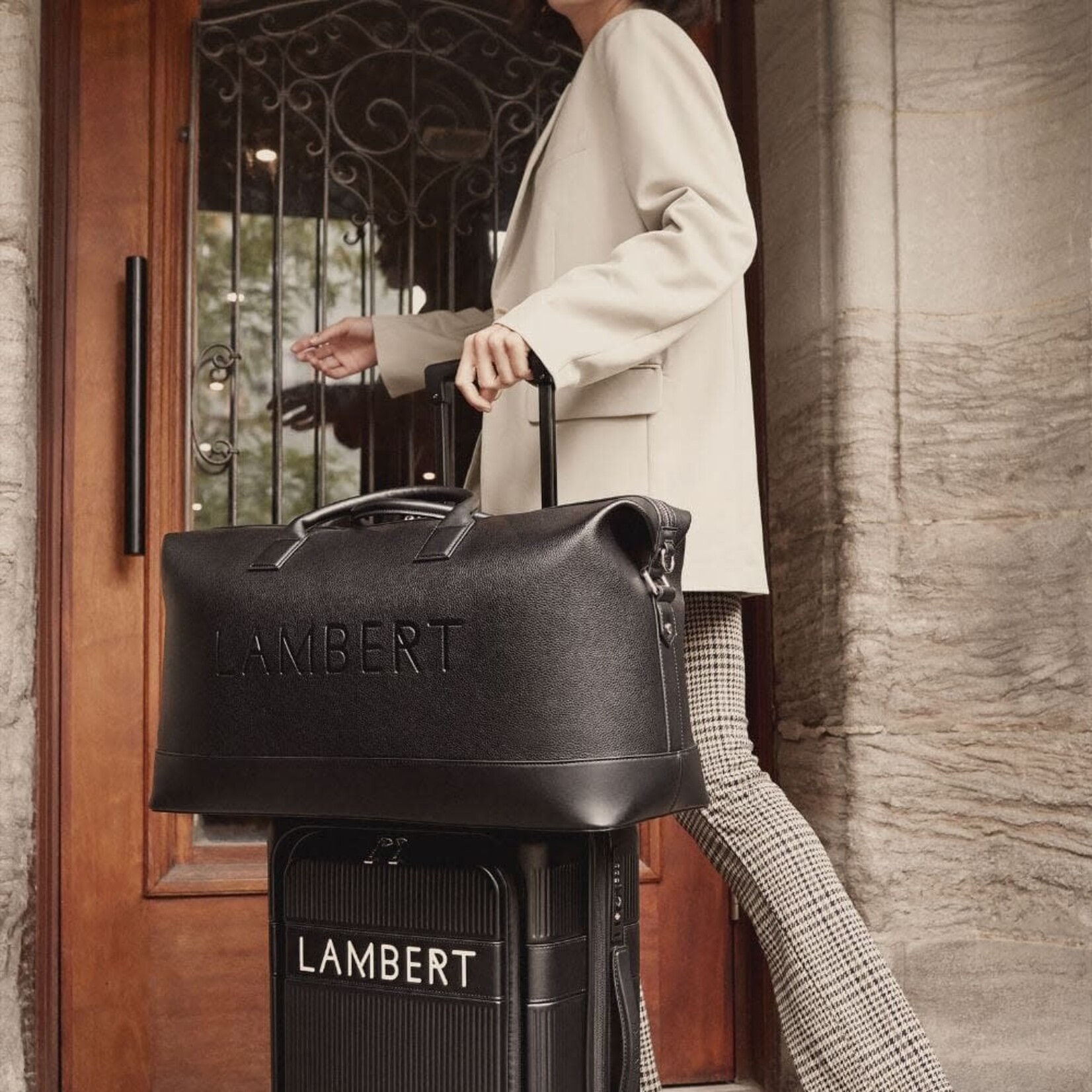 Lambert Le June - Sac de voyage fourre-tout en cuir vegan - Noir