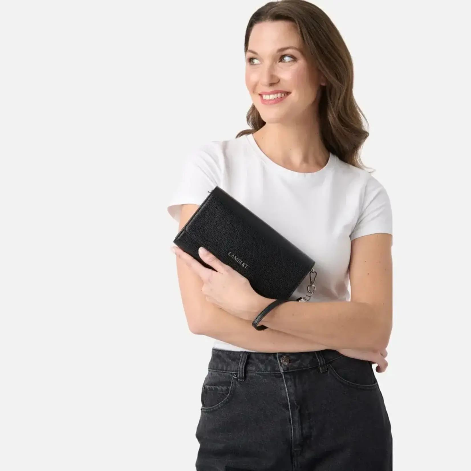 Lambert Le Felicia - crossbody 2 en 1 - Noir Pebble