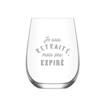 La Maison du Bar Verre gravé 16 oz - Retraitée mais pas expirée - Vin sans pied