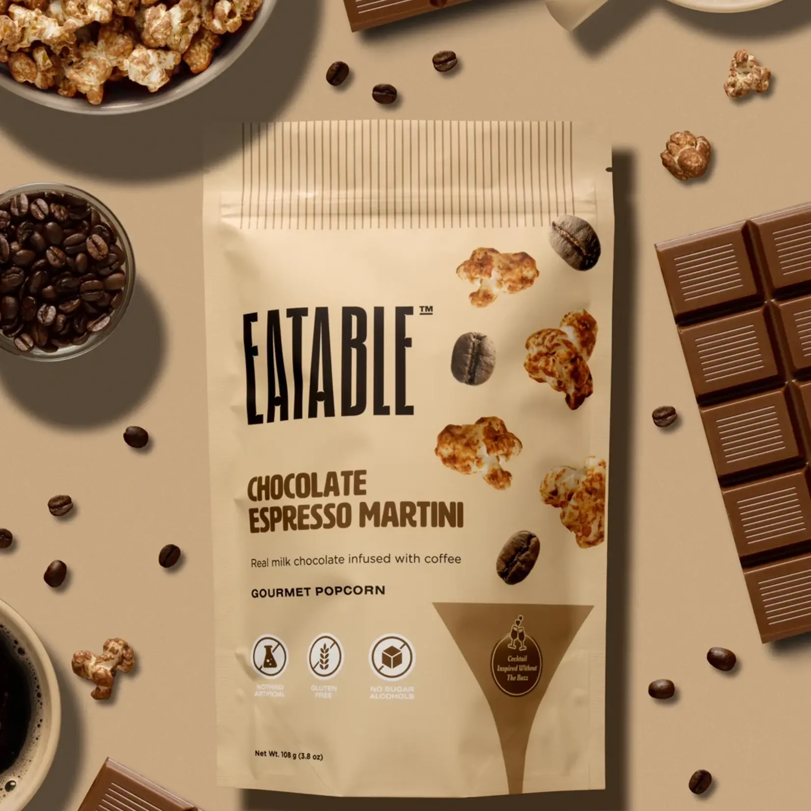Eatable Popcorn - Mini pop martini espresso - 28 g