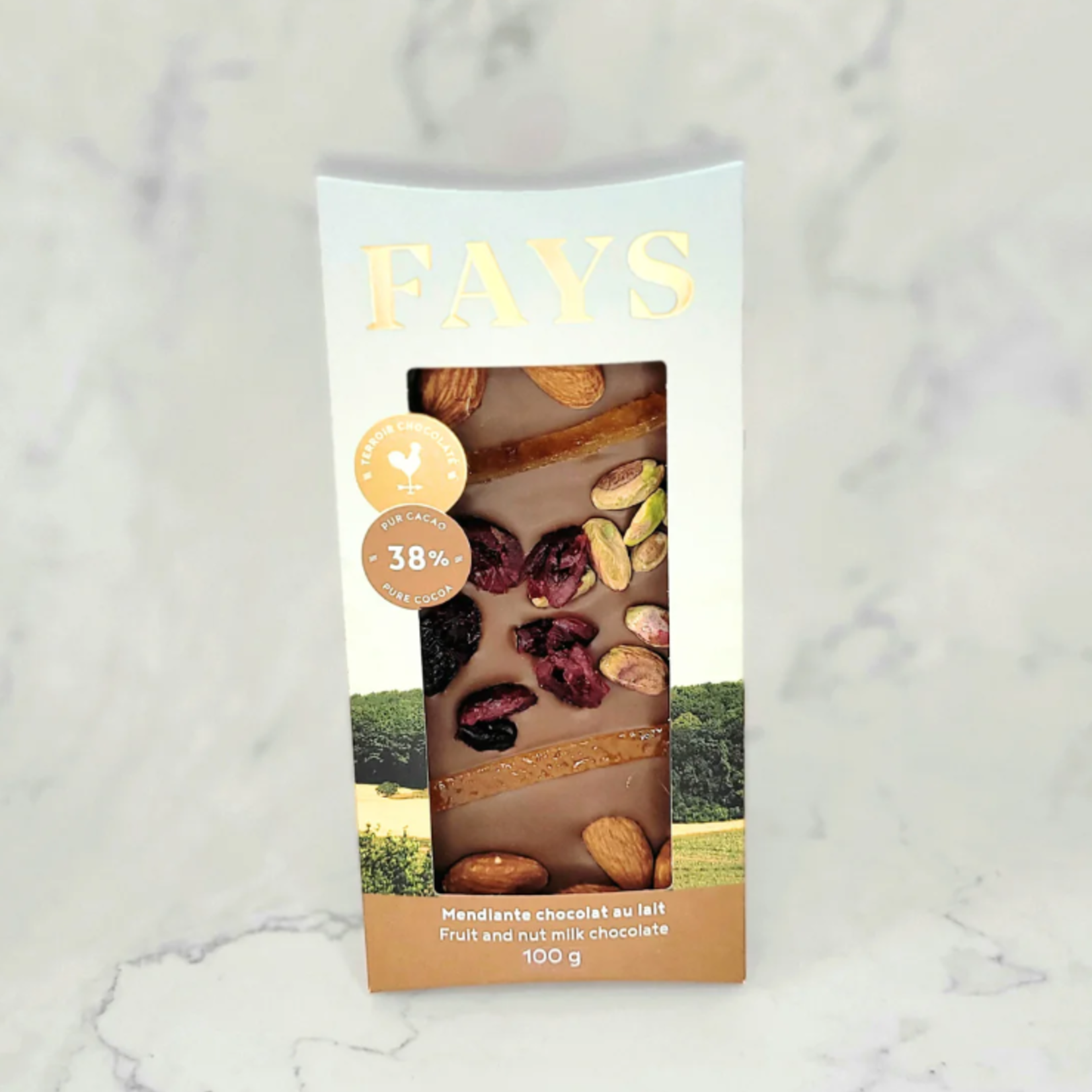 Fays Tablette mendiante chocolat au lait