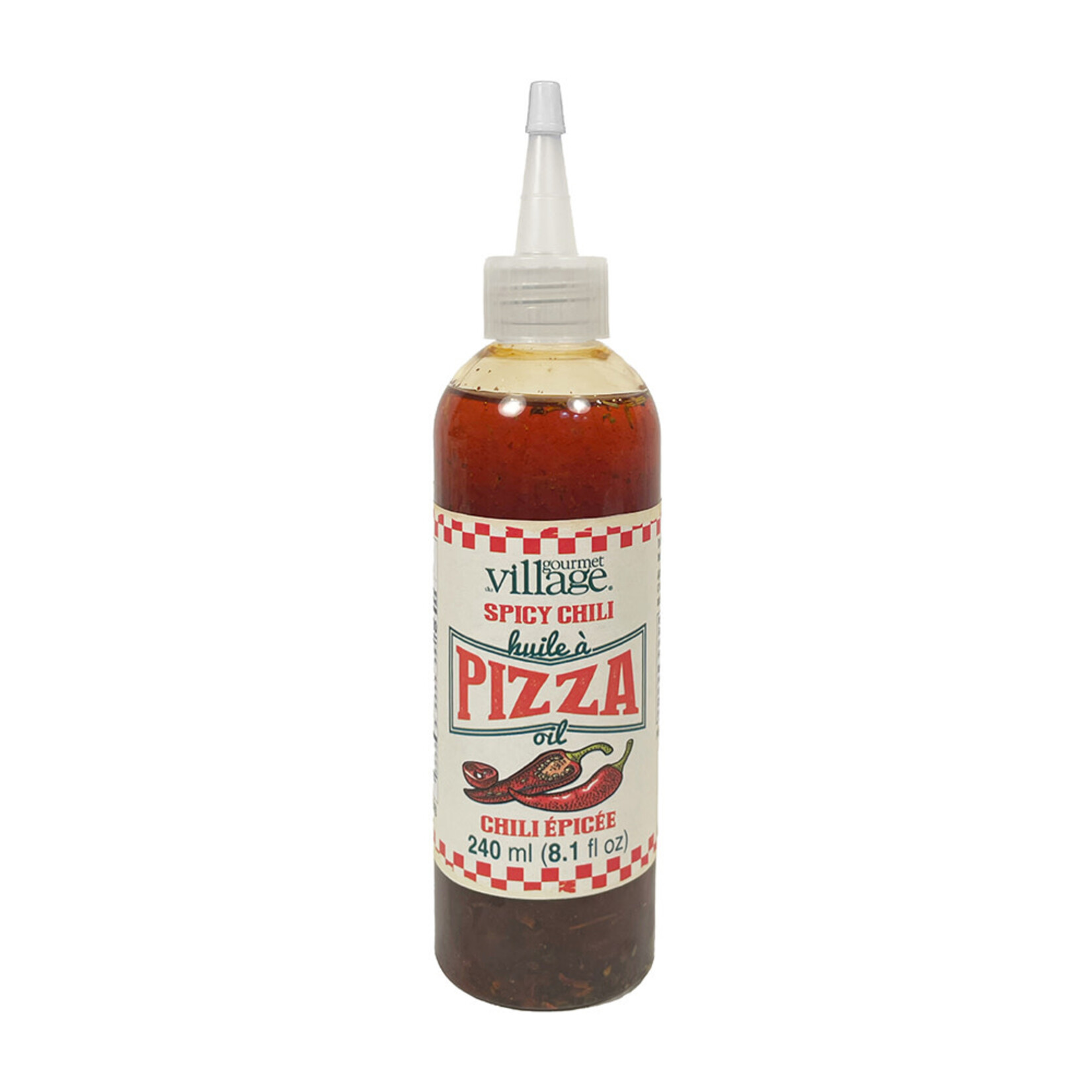 Gourmet du Village Huile à pizza épicée aux piments forts
