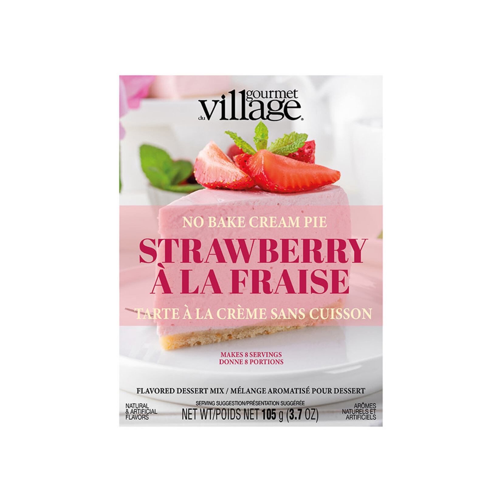 Gourmet du Village Tarte à la crème de fraises sans cuisson