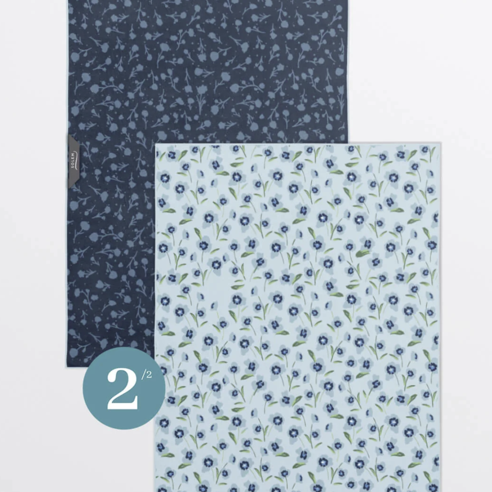 Solem Linges vitres et miroirs - Inspiration fleurie (Lot de 2)