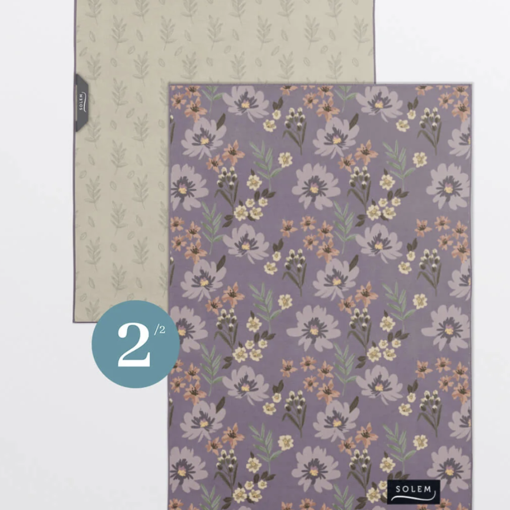 Solem Linges vitres et miroirs - Douce Floraison (Lot de 2)