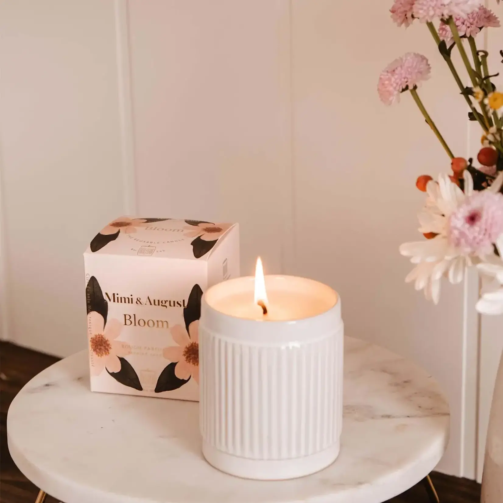 Mimi and August Bloom - Bougie réutilisable 8oz