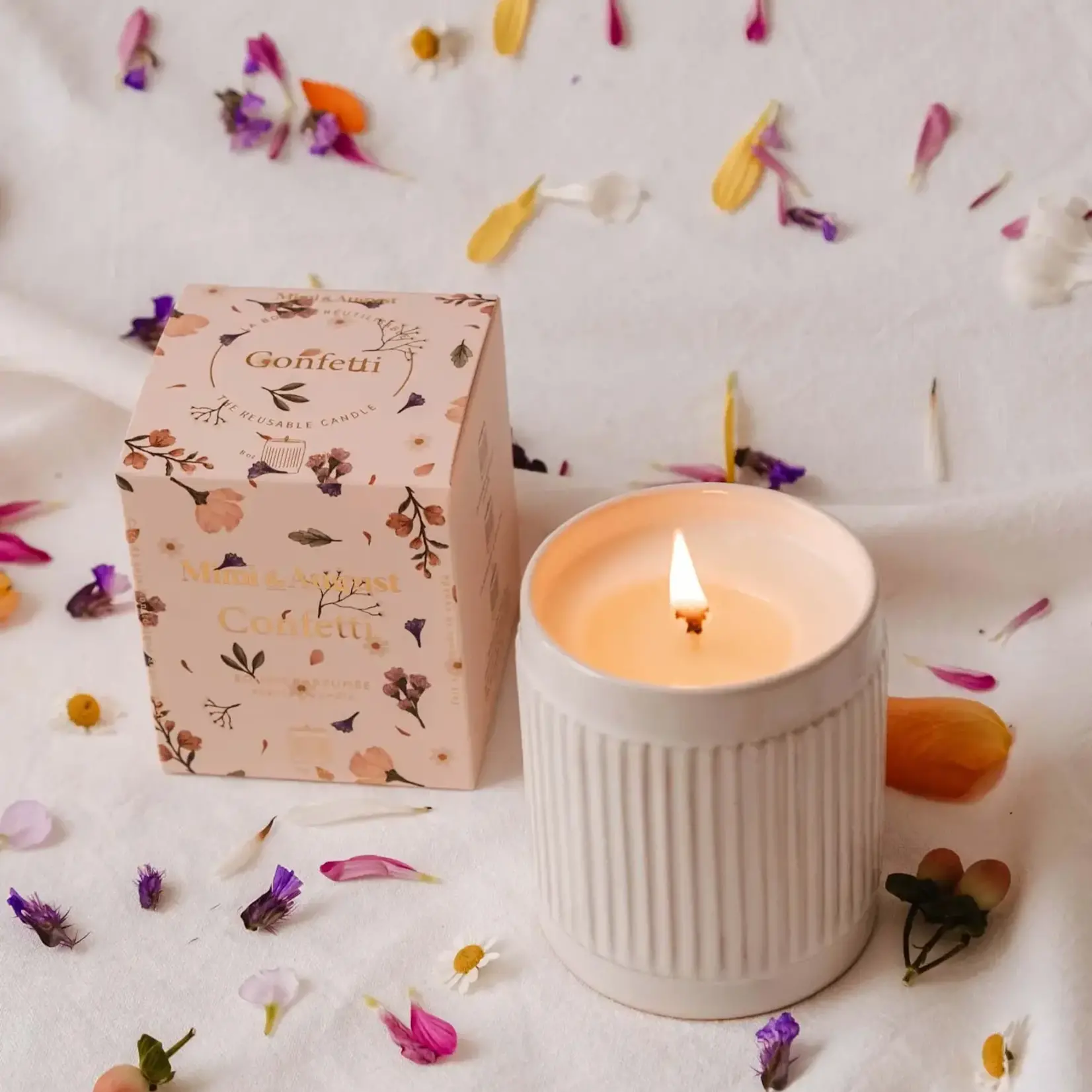 Mimi and August Confetti - Bougie réutilisable 8oz