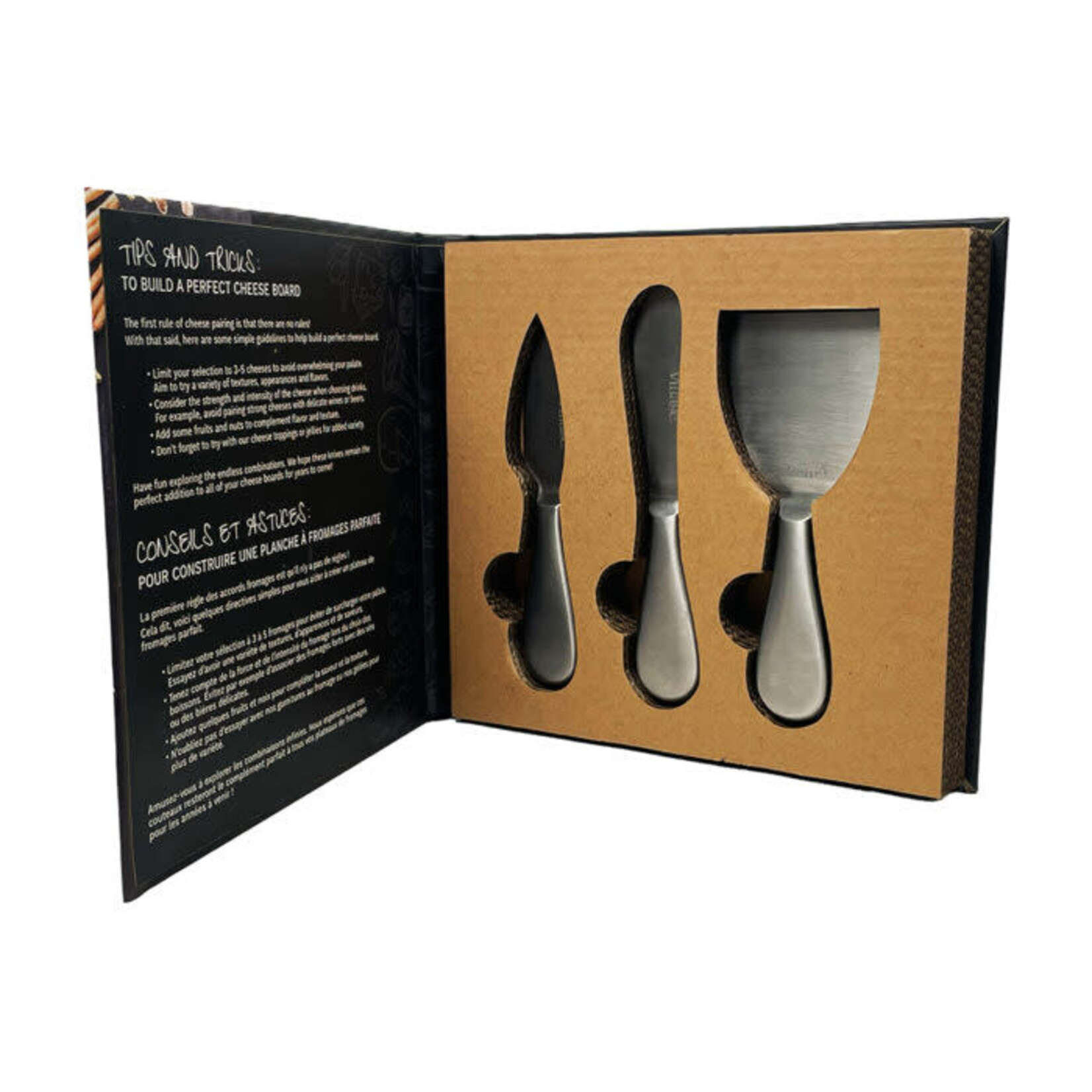Gourmet du Village Ensemble de 3 couteaux pour fromage