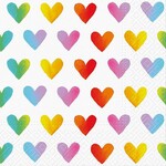 Abbott Serviettes de table - Coeur arc-en-ciel