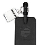 Lambert Le Skye - Étiquette de bagage en cuir vegan - Noir
