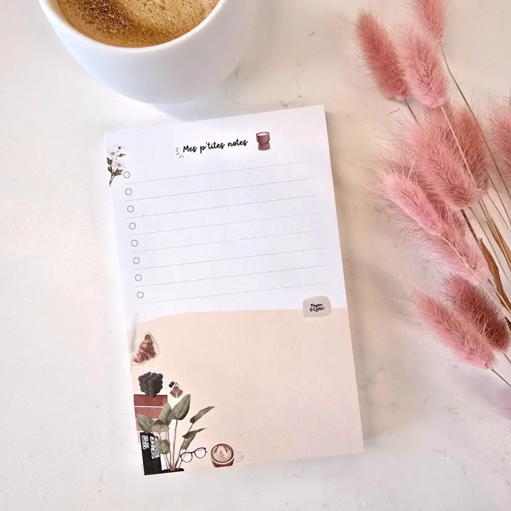 Papier & Latté Petit bloc note - Petites Pensées Latte