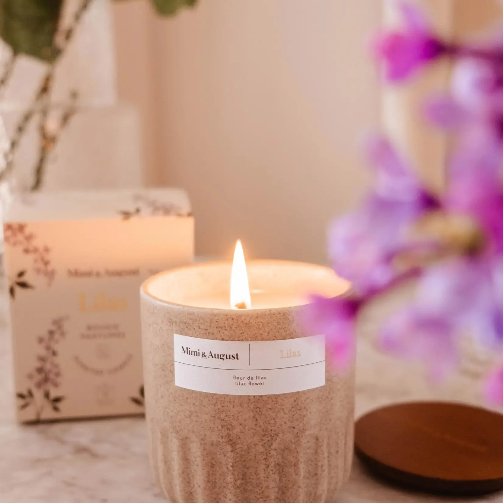 Mimi and August Lilas - Bougie réutilisable 11oz