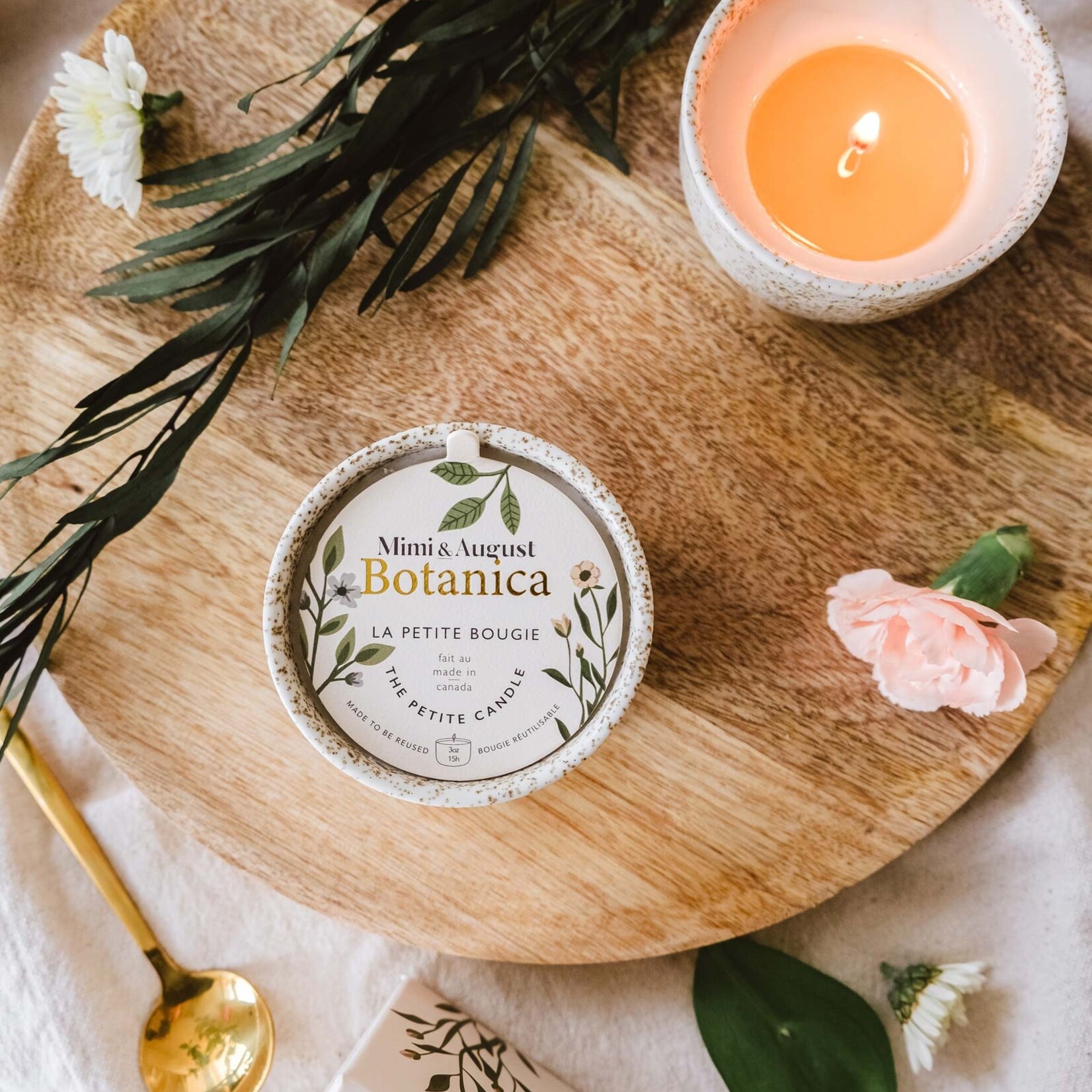 Mimi and August Botanica - Bougie réutilisable 3oz