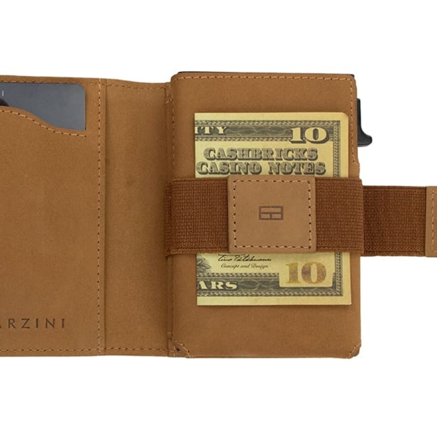 Garzini Portefeuille métallique - Brun camel