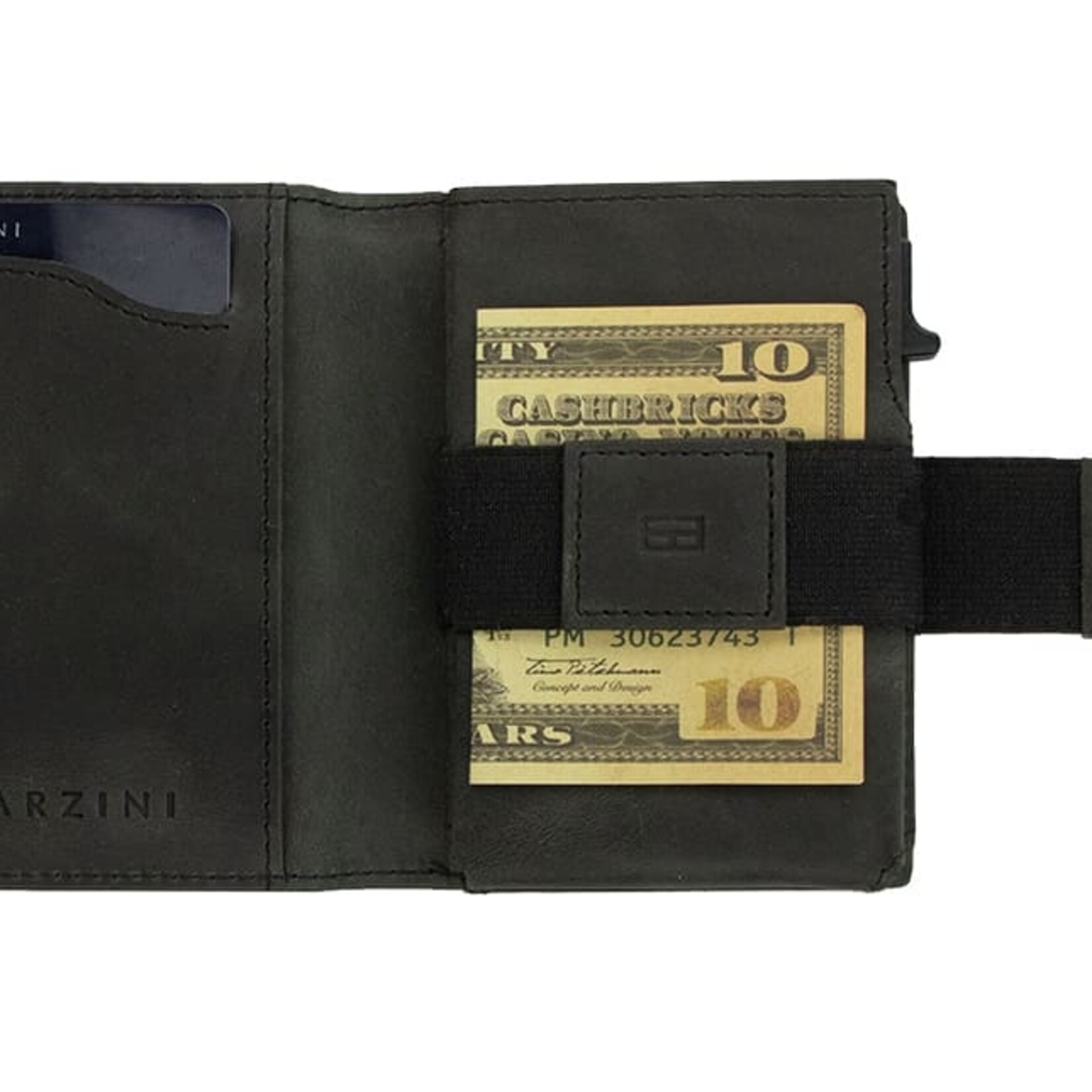 Garzini Portefeuille métallique - Noir brossé