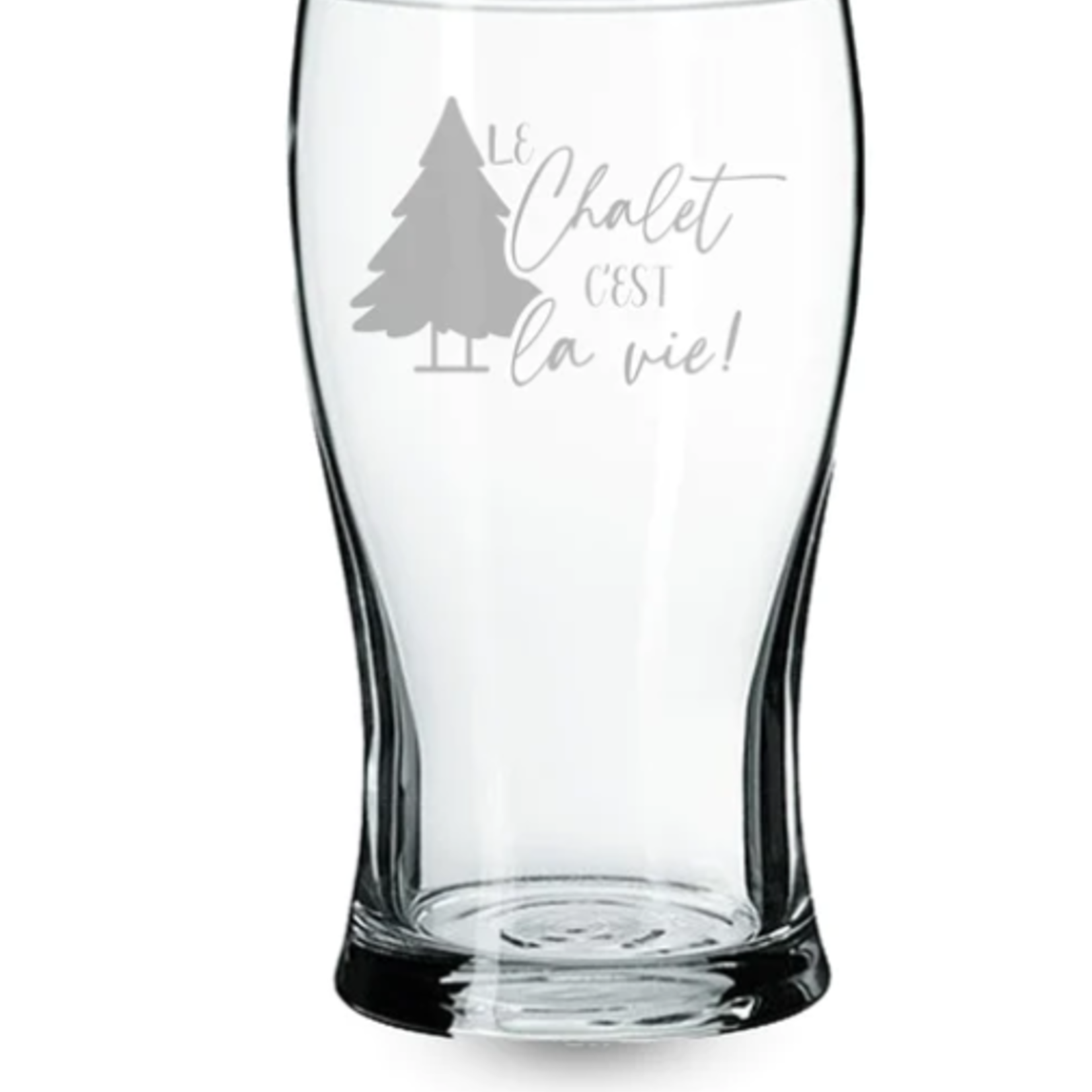 La Maison du Bar Verre gravé 20 oz - Le chalet c'est la vie  - Bière