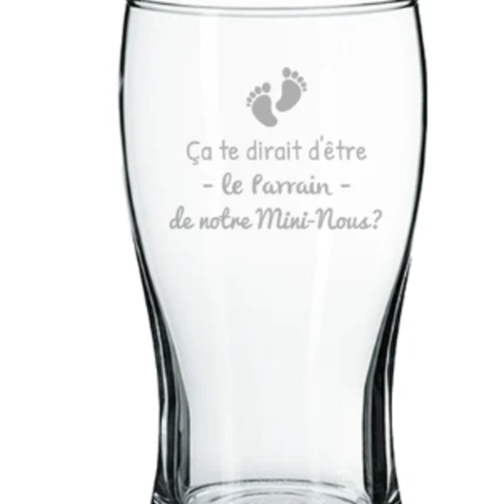La Maison du Bar Verre gravé 20oz - Ca te dirait d'être le parrain- Bière