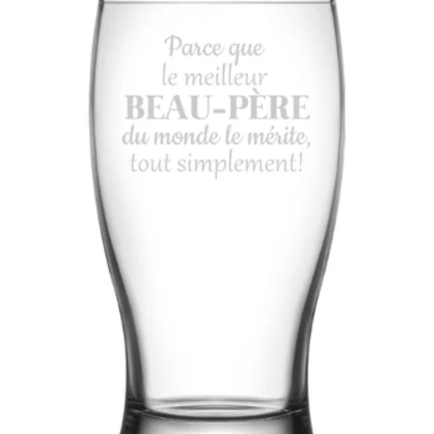 La Maison du Bar Verre gravé 20oz - Parce que le meilleur beau-père - Bière