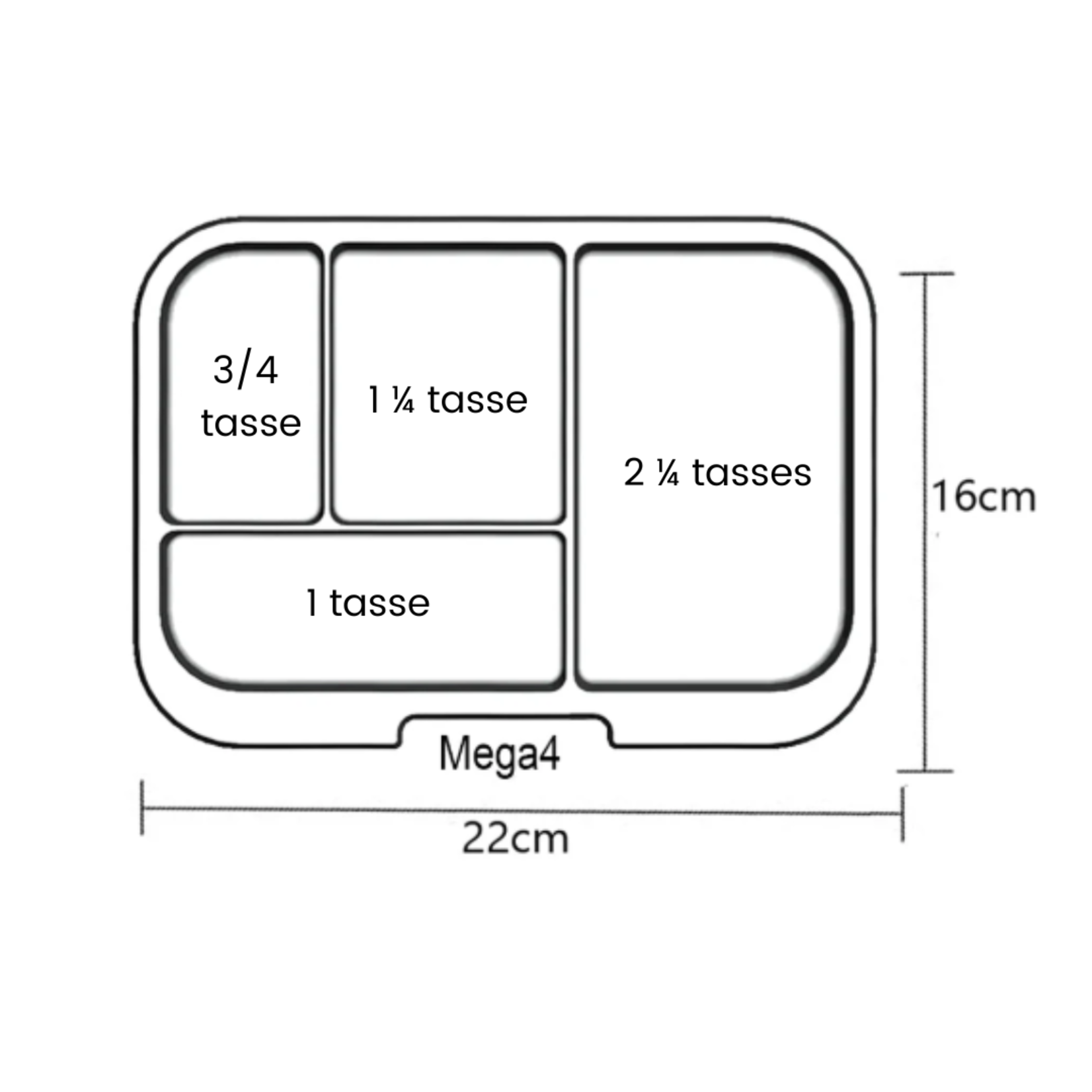 Munchbox Boîte Munchbox méga 4 - Verte électrique