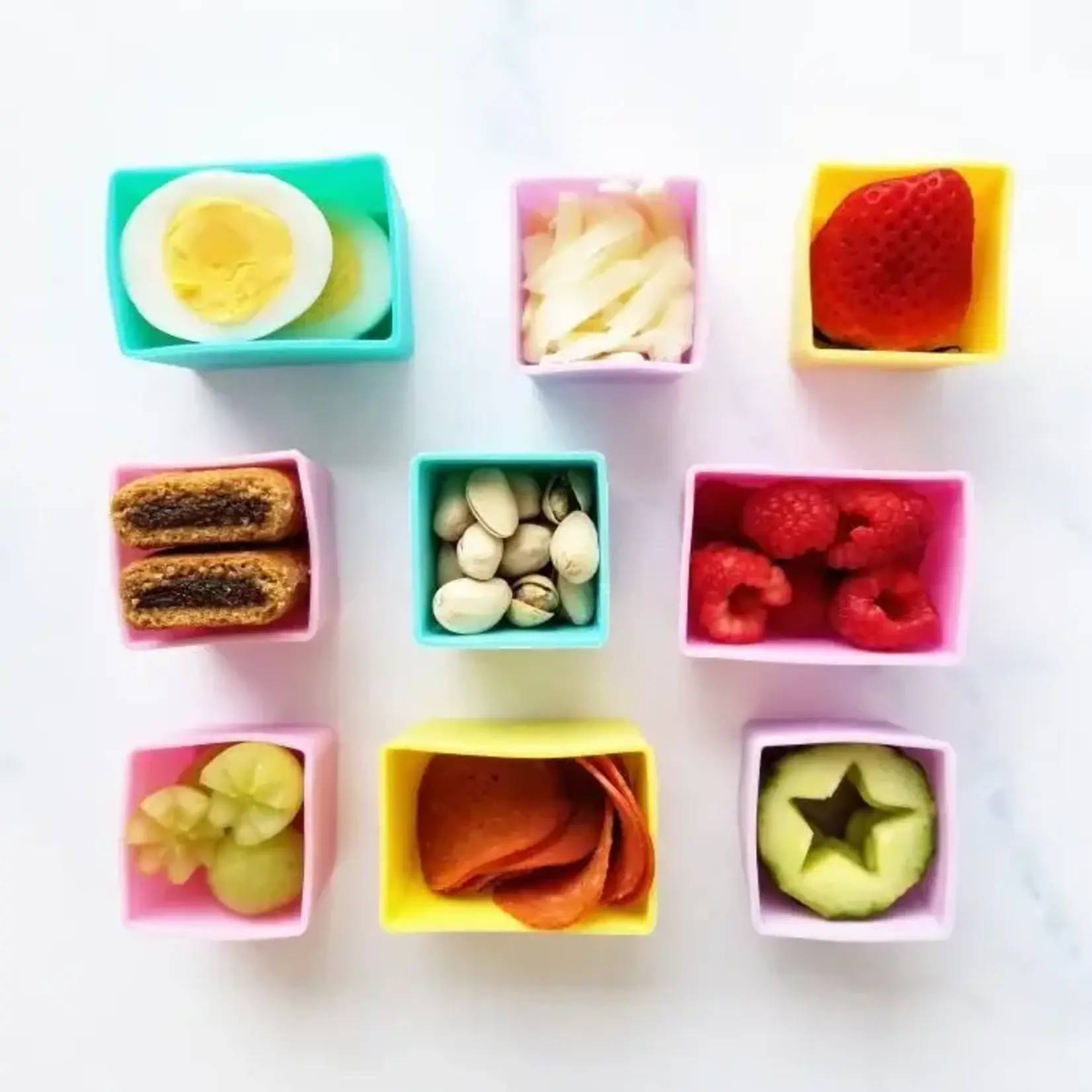 Munchbox Ensemble de 4 Munch cups carrés - Pastel