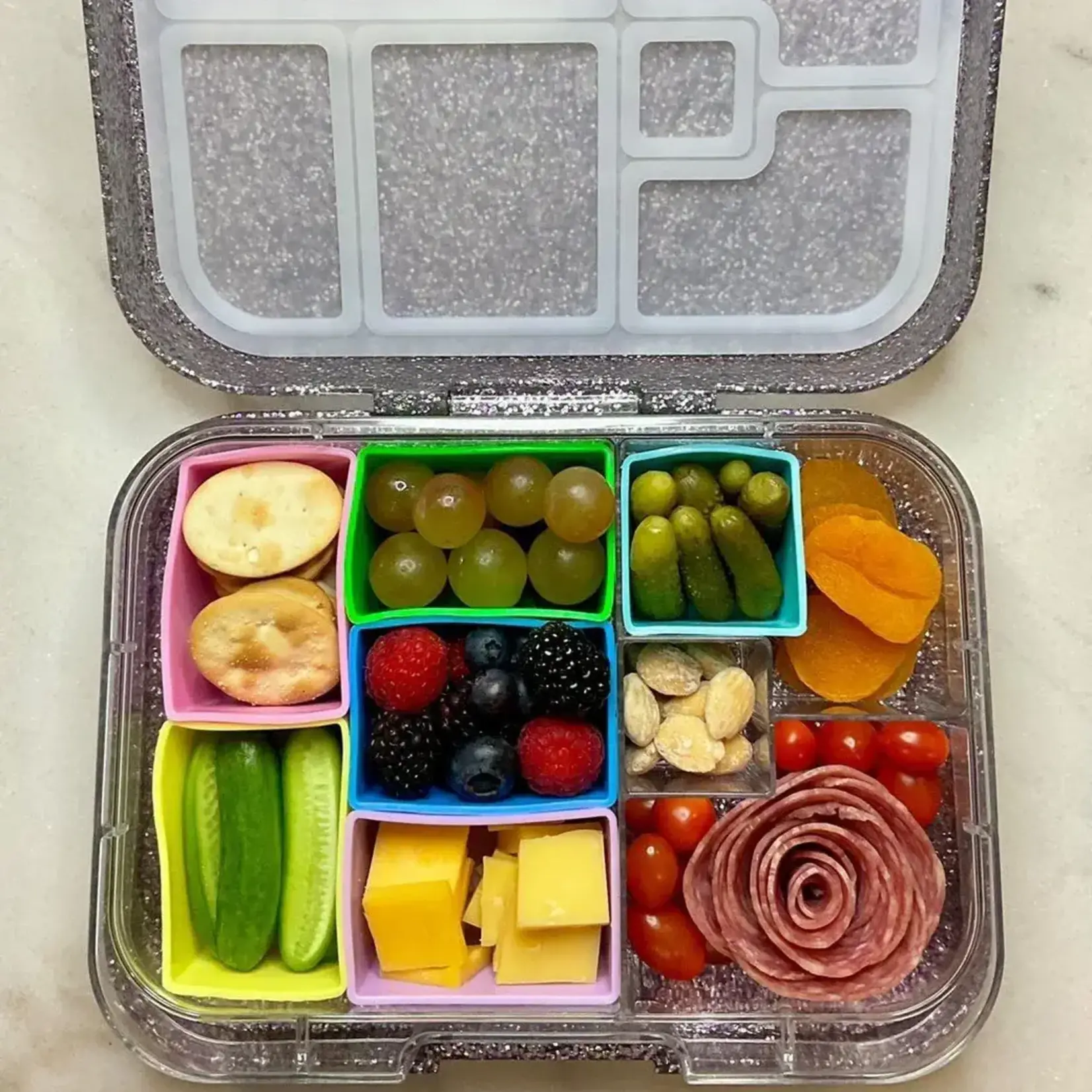 Munchbox Ensemble de 4 Munch cups carrés - Pastel