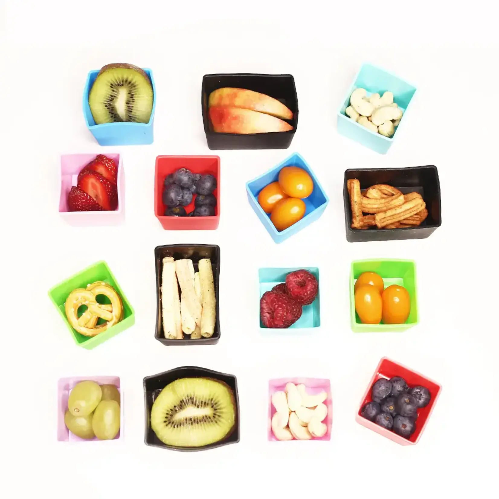 Munchbox Ensemble de 4 Munch cups carrés - Couleur primaire