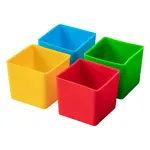 Munchbox Ensemble de 4 Munch cups carrés - Couleur primaire