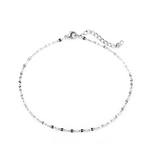 Mia Chaîne cheville coupe diamant acier inox - Argent