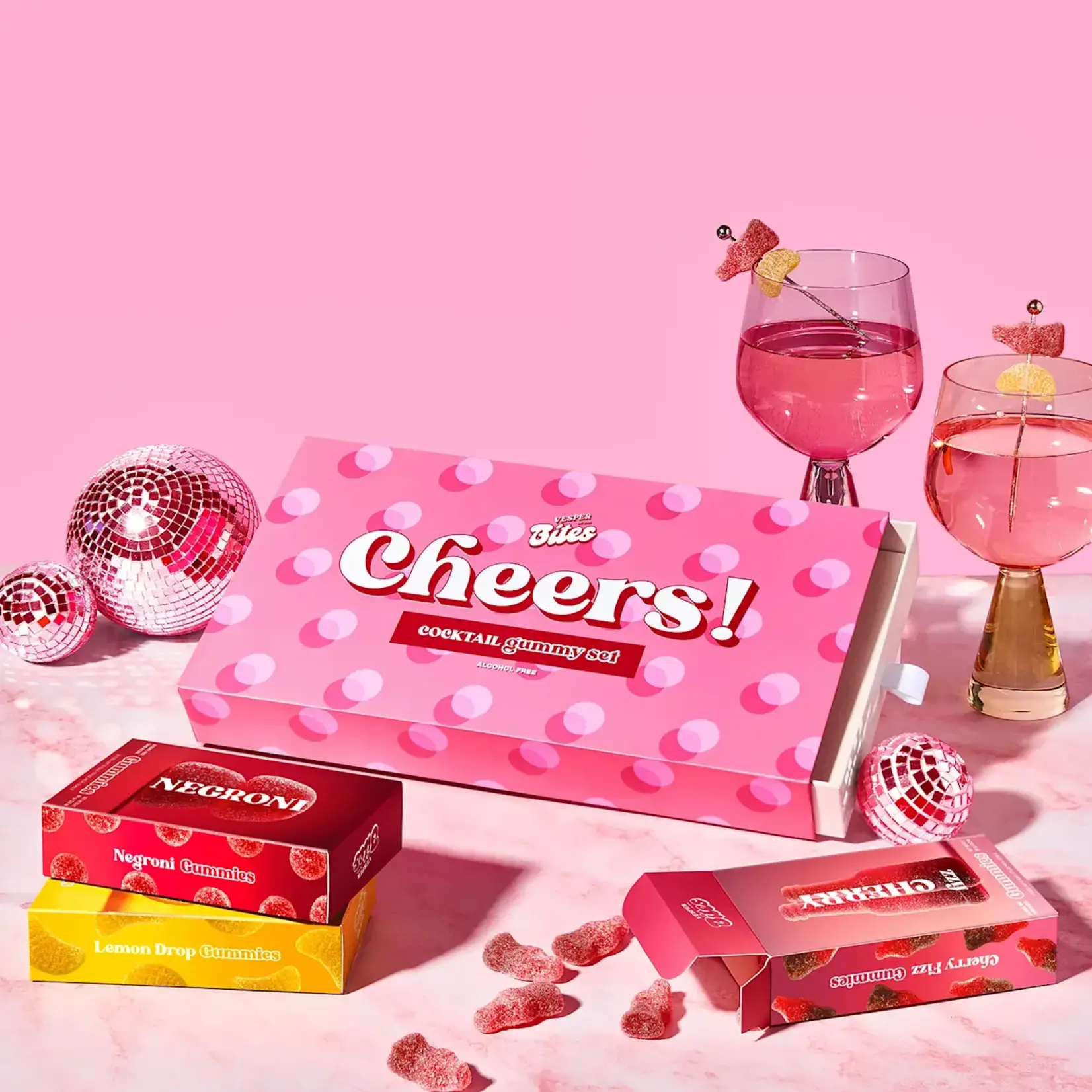 Vesper Coffret cadeau - Bonbons cocktails sans alcool - Cheers