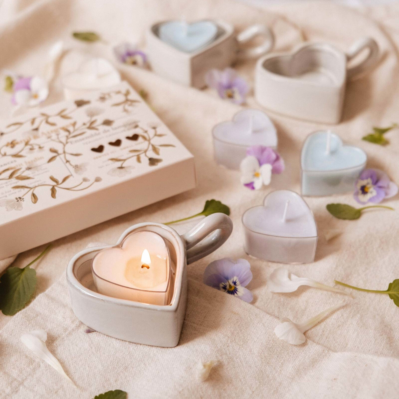 Mimi and August Lampions en forme de coeur - ensemble de 6