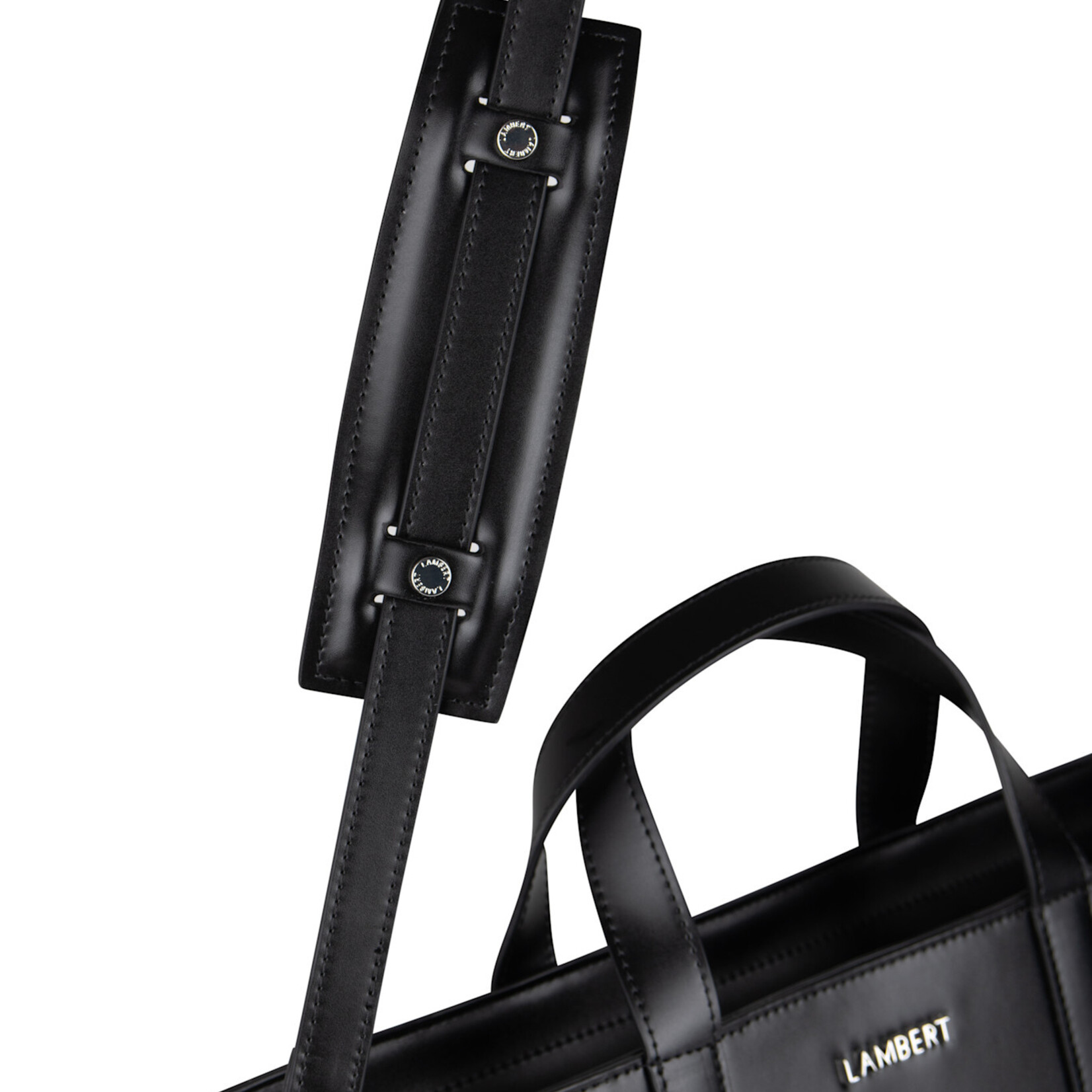 Lambert Le Helia - Malette 2 en 1 en cuir vegan recyclé - Noir