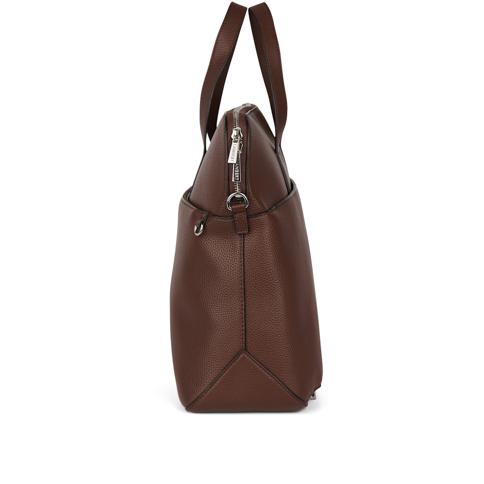 Lambert Le Malorie - Mallette 2-en-1 en cuir vegan - Chocolat