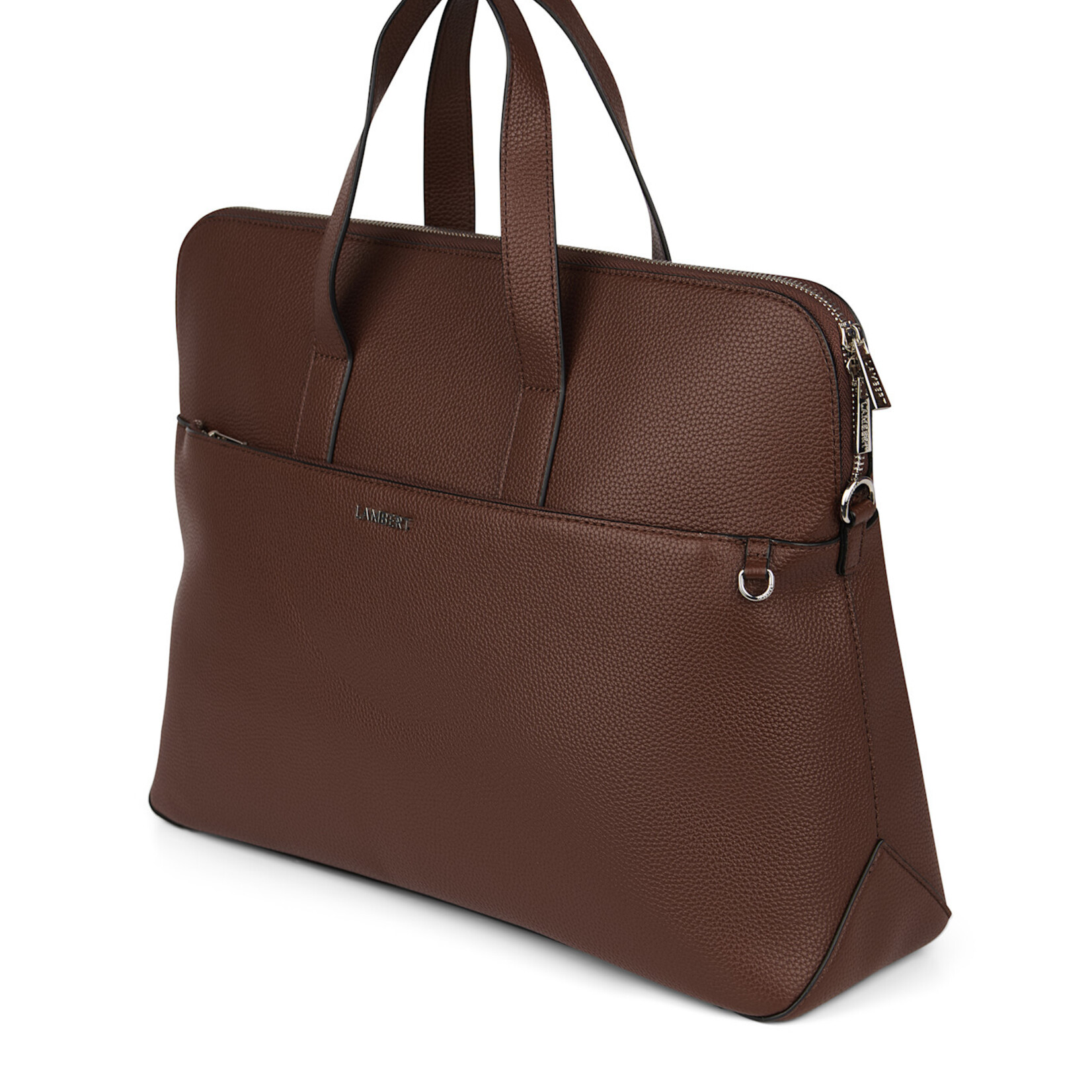 Lambert Le Malorie - Mallette 2-en-1 en cuir vegan - Chocolat