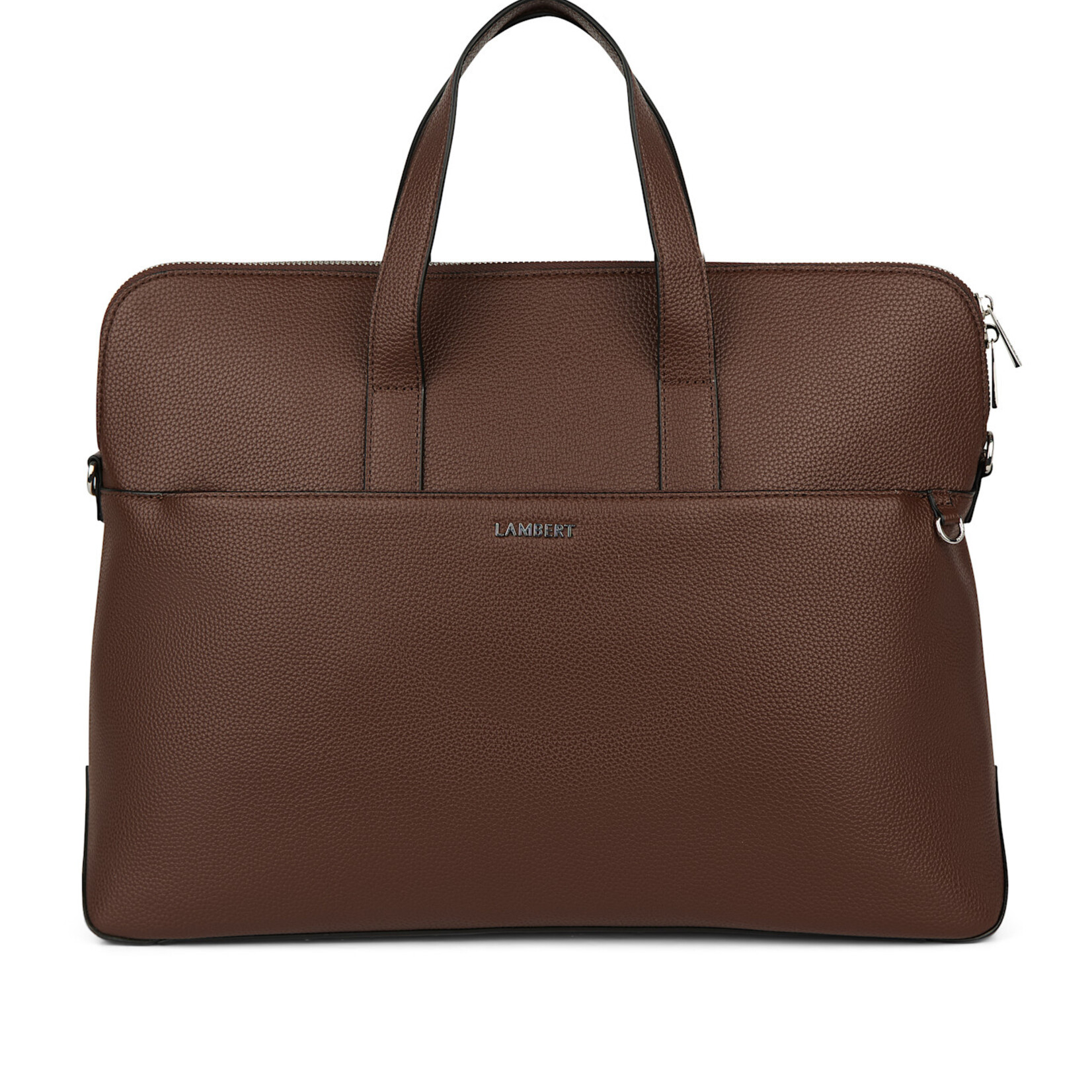 Lambert Le Malorie - Mallette 2-en-1 en cuir vegan - Chocolat