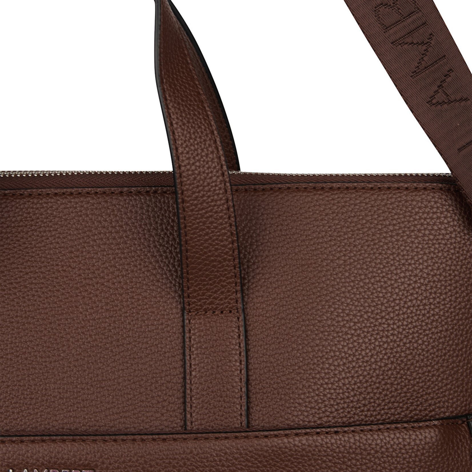 Lambert Le Malorie - Mallette 2-en-1 en cuir vegan - Chocolat