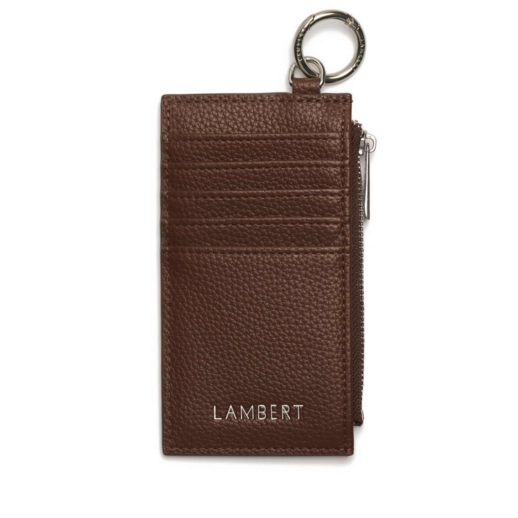 Lambert Le Phoebe - Porte-cartes en cuir vegan recyclé - Chocolat