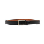 Lambert La Cara - Ceinture réversible affogato et noir - Medium