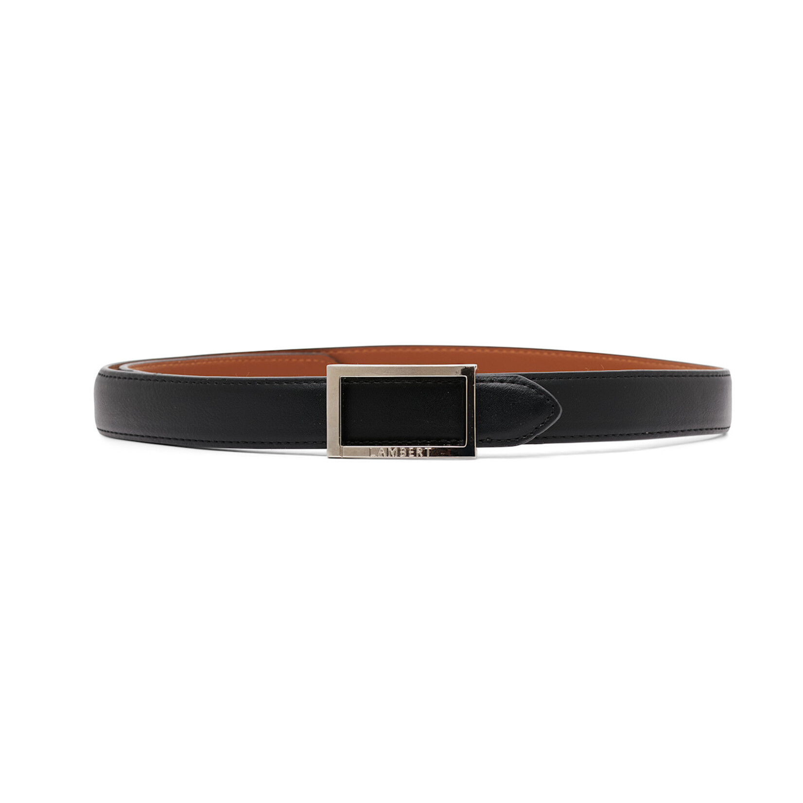 Lambert La Cara - Ceinture réversible affogato et noir - Medium
