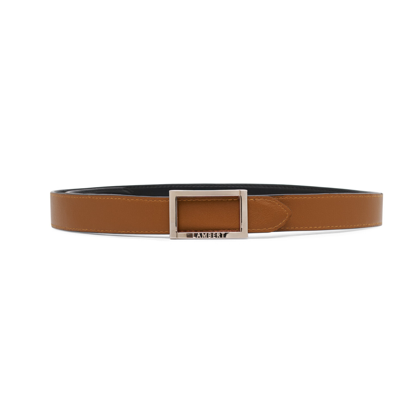 Lambert La Cara - Ceinture réversible affogato et noir - Small