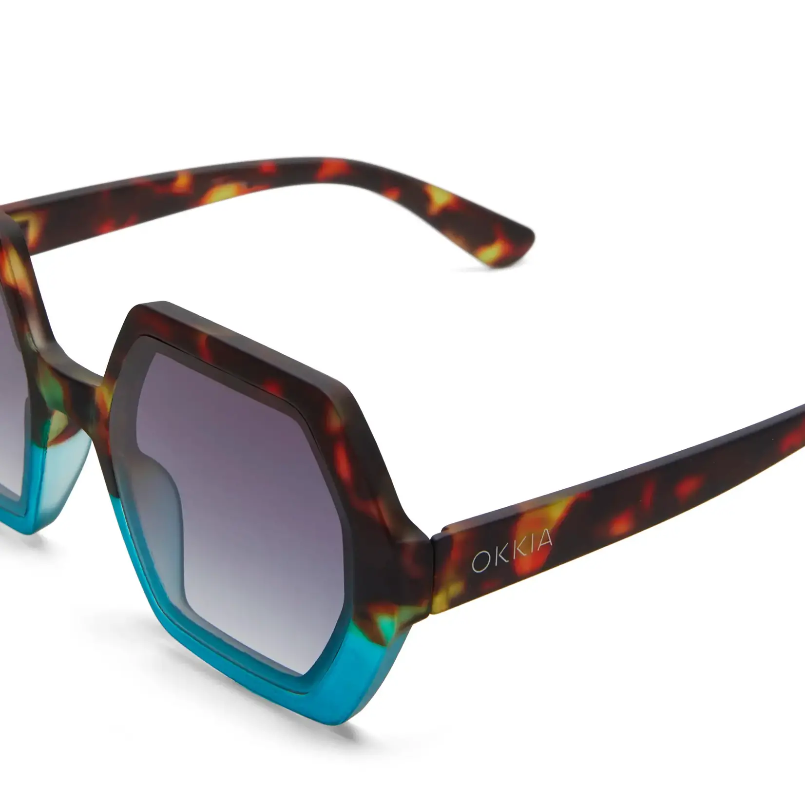 OKKIA Lunettes soleil Emma - Havana bleu
