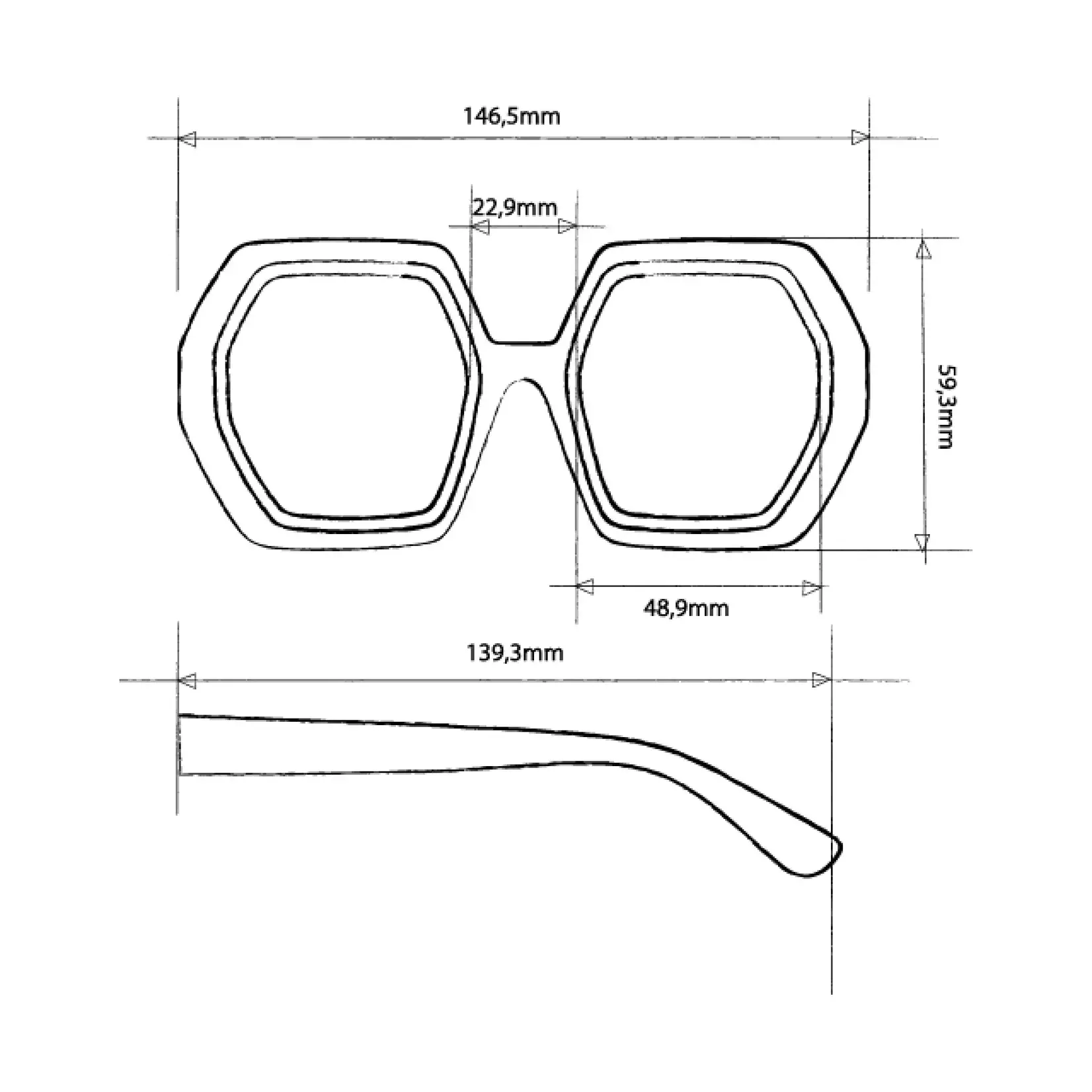 OKKIA Lunettes soleil Emma - Havana bleu