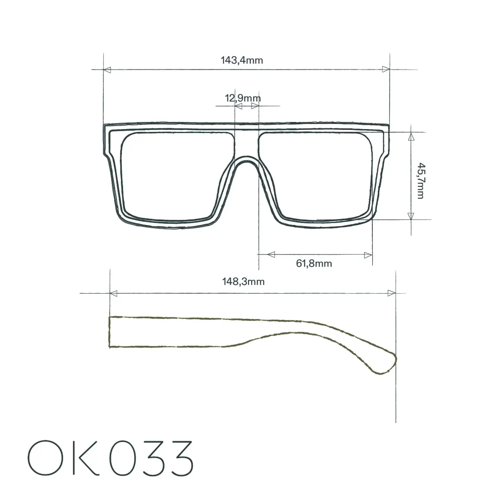OKKIA Lunettes soleil unisexe  - Tokyo - Noire