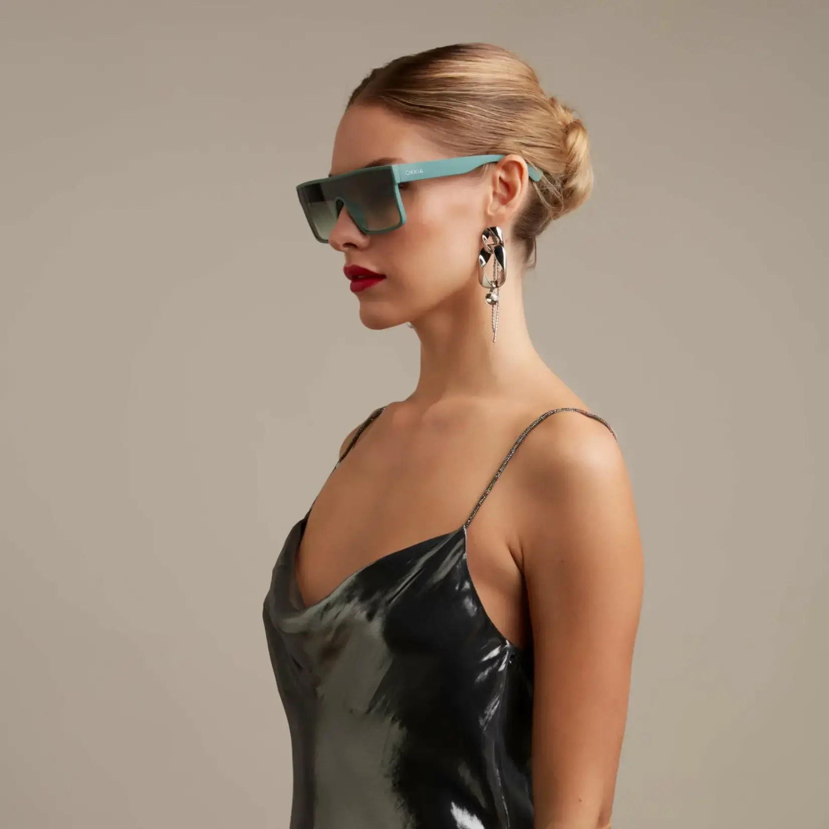 OKKIA Lunettes soleil unisexe- Tokyo - Vert sauge