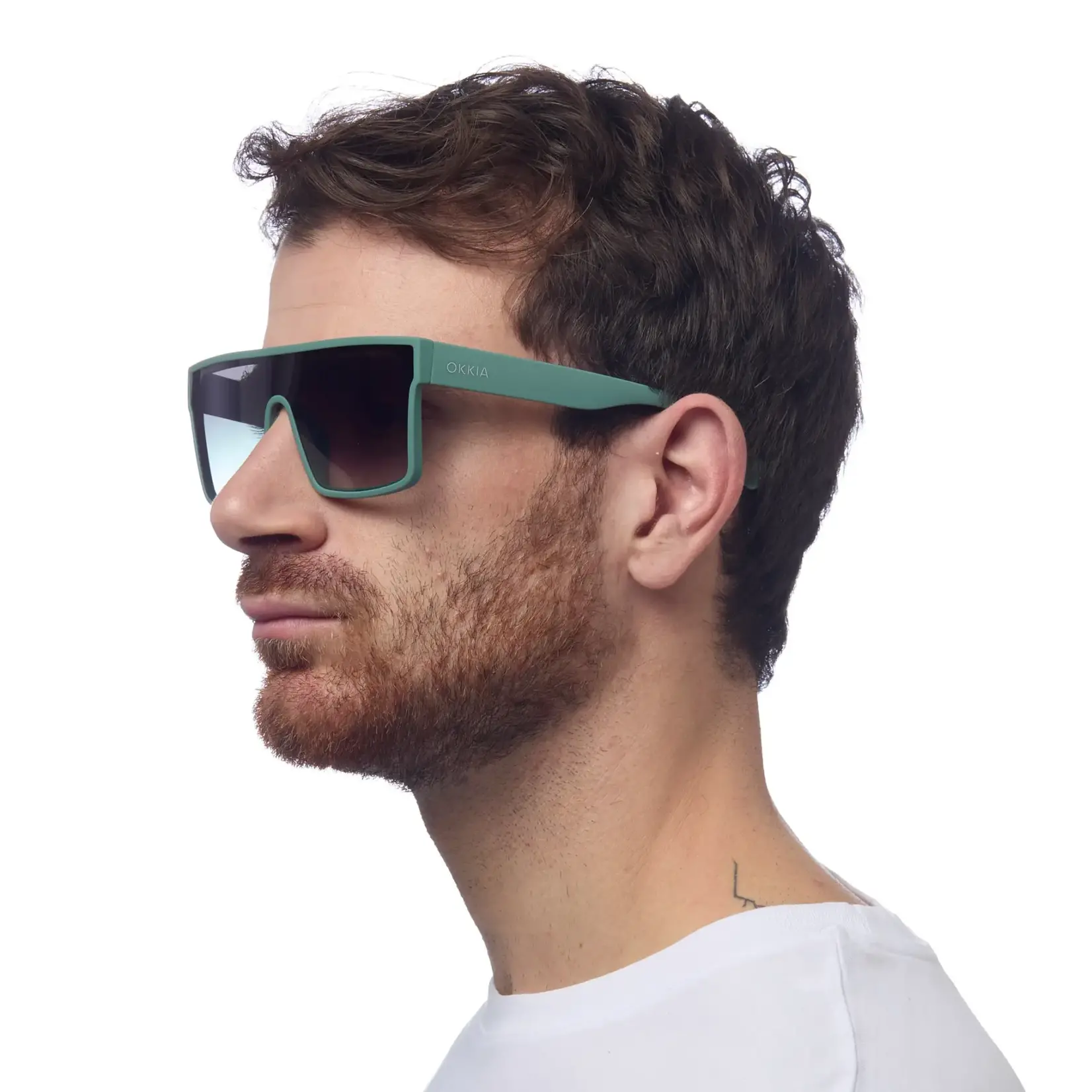 OKKIA Lunettes soleil unisexe- Tokyo - Vert sauge