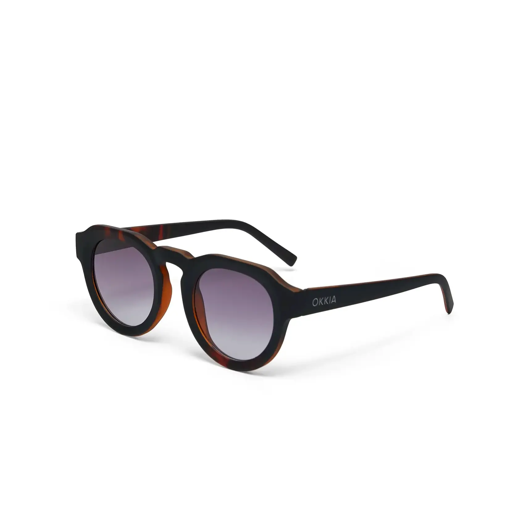 OKKIA Lunettes soleil unisexe -Zeno -Noire avec 3 pois