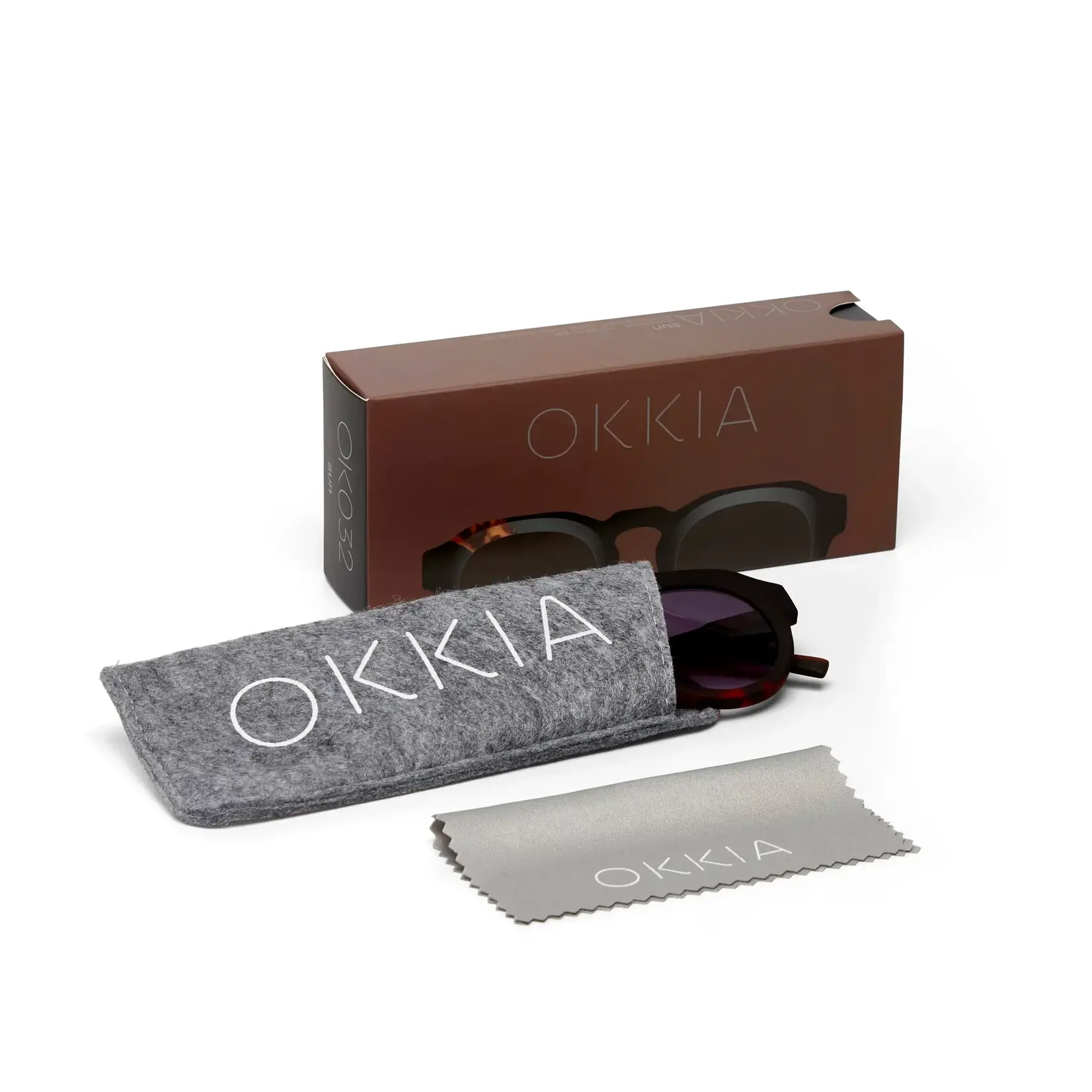 OKKIA Lunettes soleil unisexe -Zeno -Noire avec 3 pois