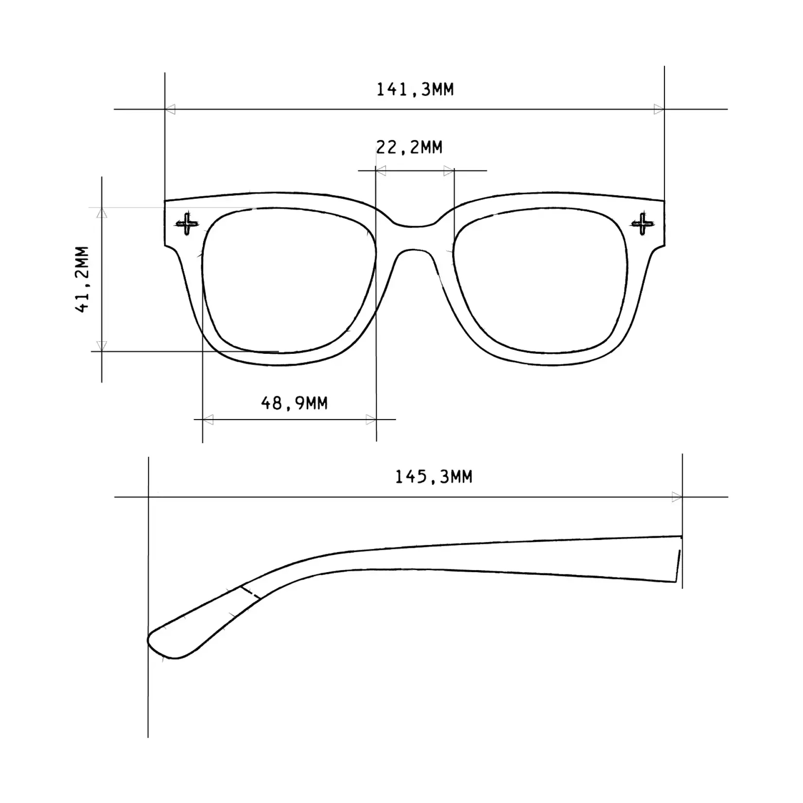 OKKIA Lunettes soleil unisexe -Giovanni -Classique Havana avec lentilles bleues