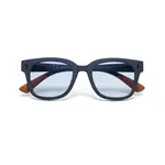 OKKIA Lunettes soleil unisexe- Giovanni - Midnight avec lentilles bleues