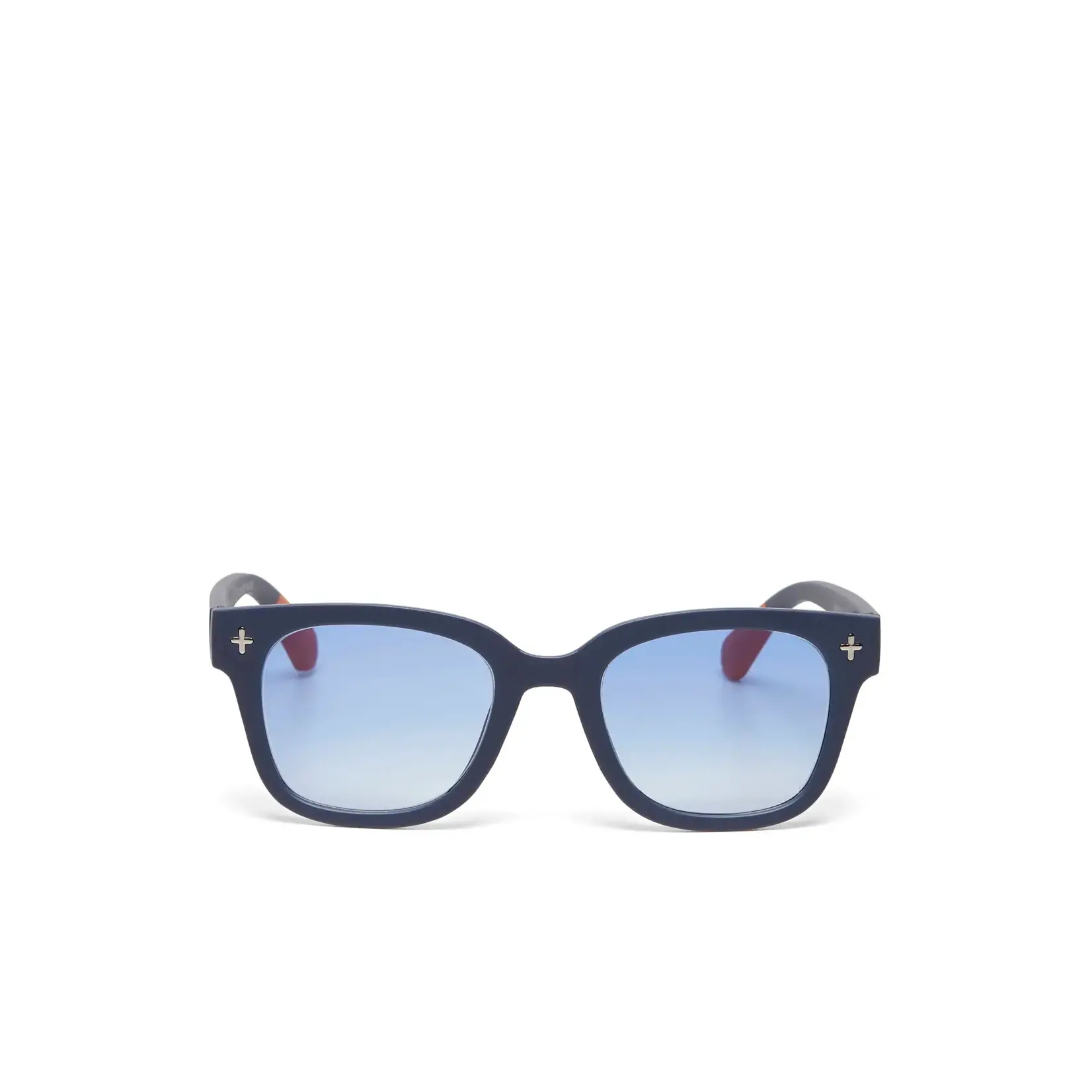 OKKIA Lunettes soleil unisexe- Giovanni - Midnight avec lentilles bleues